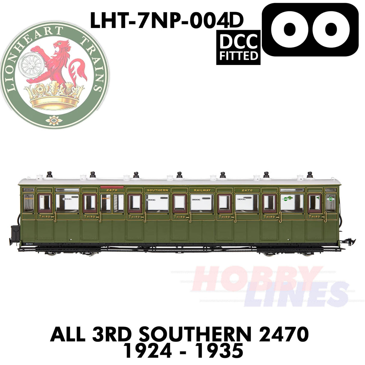 All Third Southern 2470 1924-1935 - DCC - 1.435 OO | Lionheart Trains | LHT-7NP-004D
