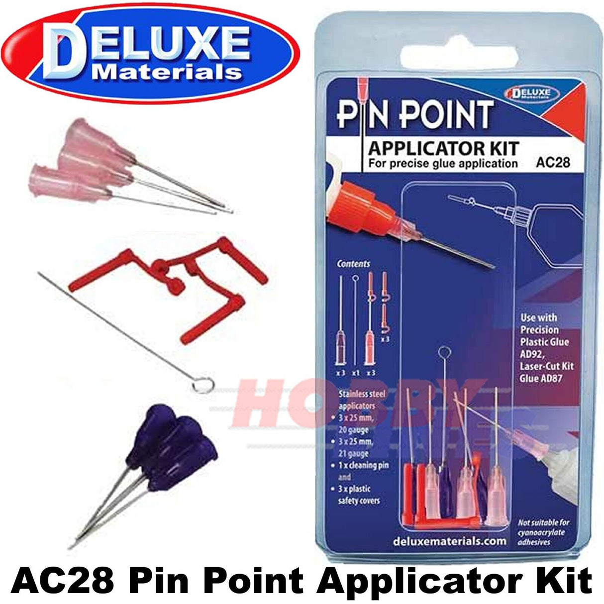 PIN POINT Glue Applicator Kit Precision Plastic Laser Cut AC28 Deluxe Materials