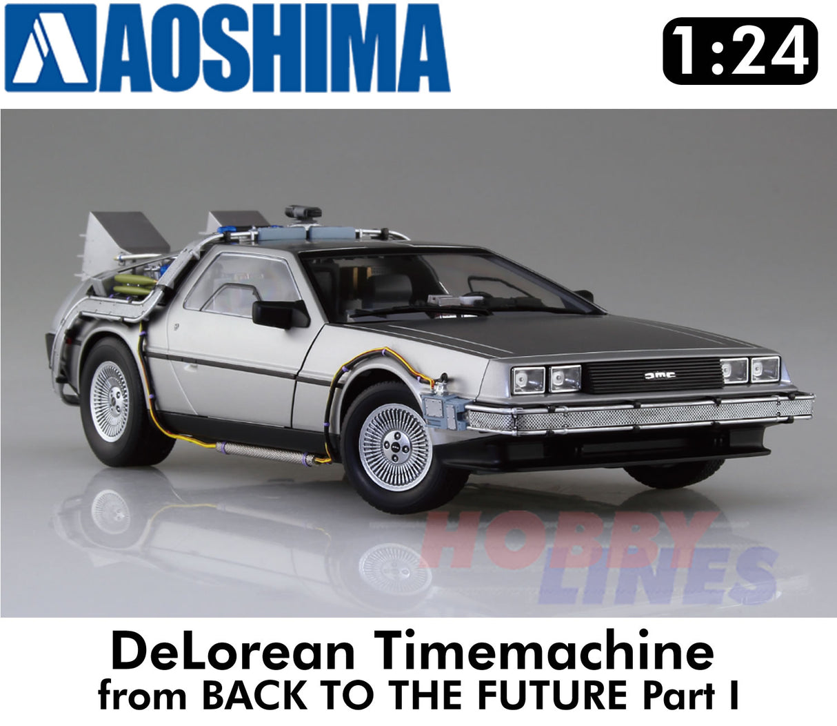 DeLorean BACK TO THE FUTURE Time Machine Pt1 DMC 1:24 kit AOSHIMA 06436