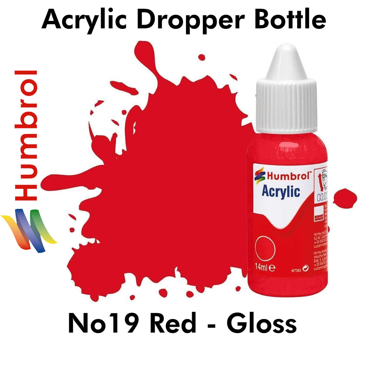 Acrylic Dropper - No 19 Red - Gloss | Humbrol | DB0019
