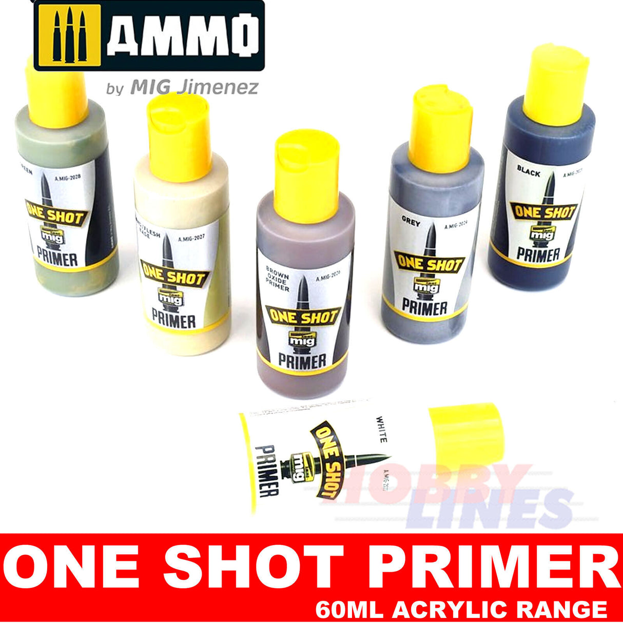 One Shot Primer - Transparent - 60ml | Ammo by Mig Jimenez | MIG2041