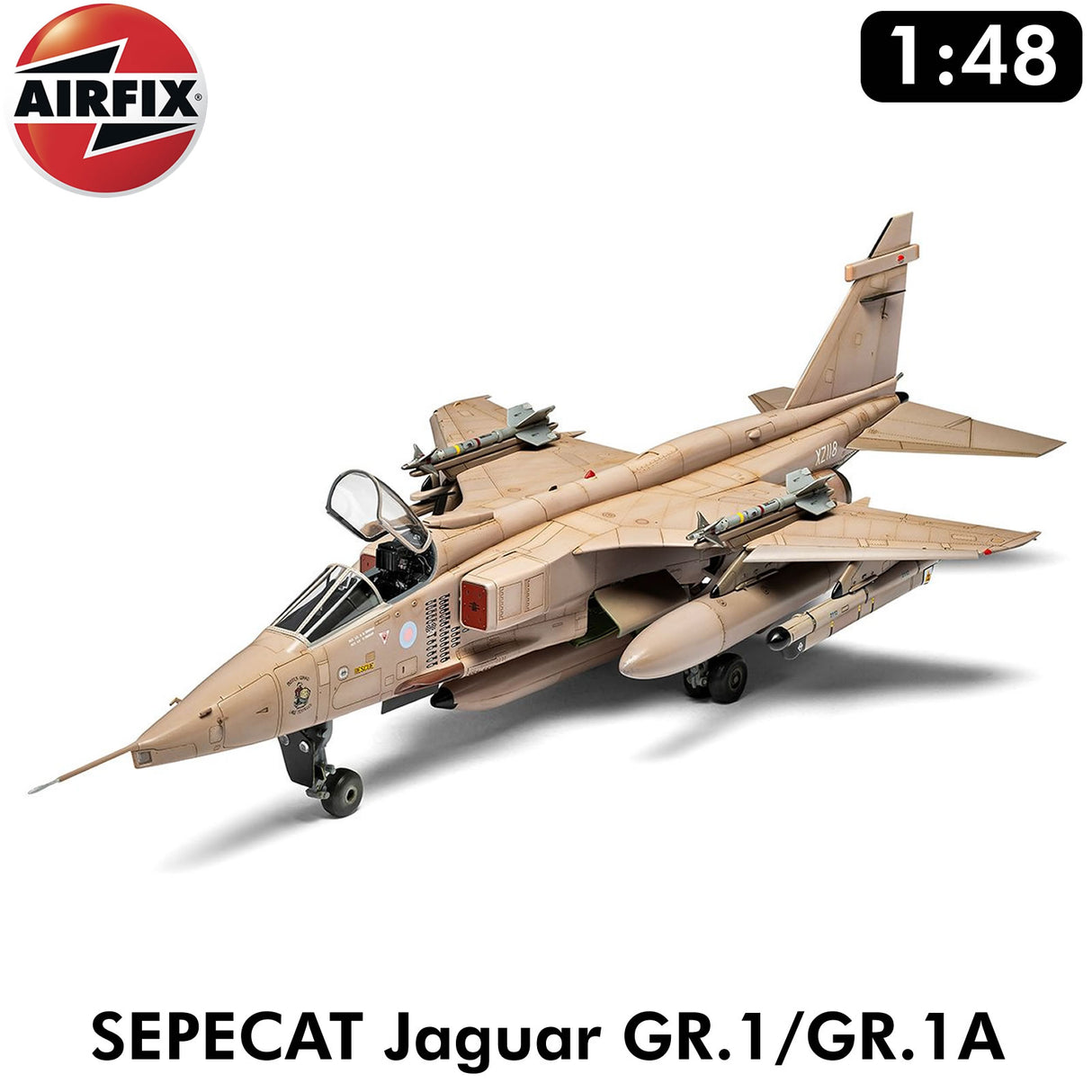 SEPECAT Jaguar GR.1/GR.1A Military Aircraft RAF France 1:48 kit | Airfix | A11010