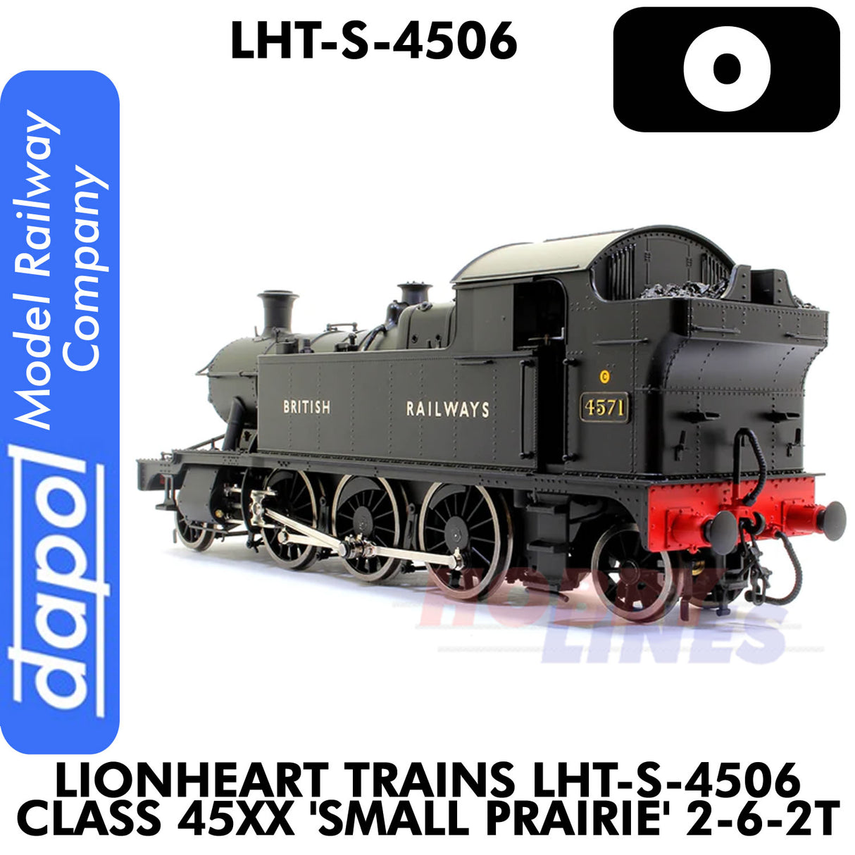 Class 45xx Small Prairie 2-6-2T - BR Black with British Rail Lettering  - DCC Ready | Lionheart Trains | LHT-S-4506