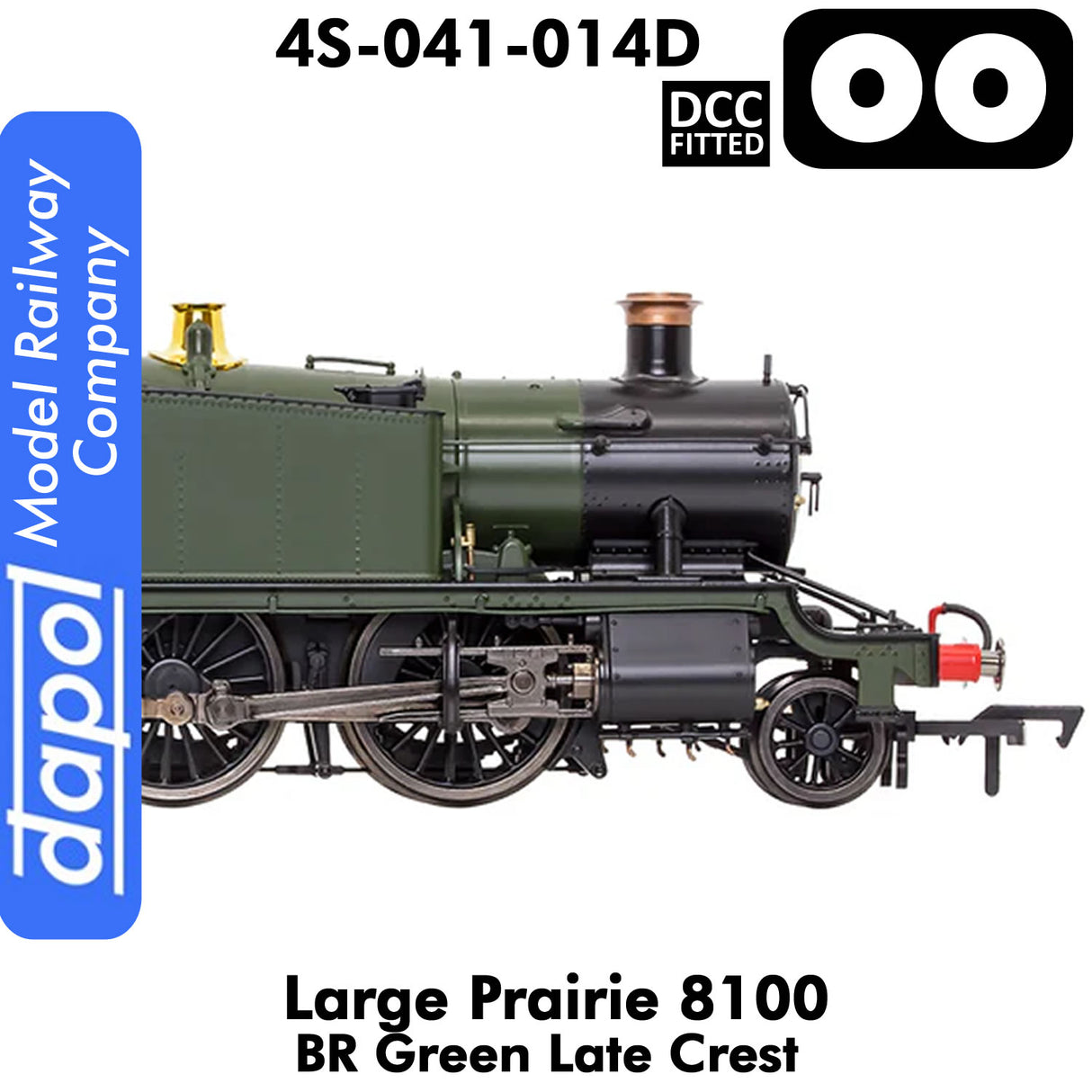 LARGE PRAIRIE 8100 BR Late Crest Steam Locomotive DCC & Sound | Dapol | 4S-041-014S