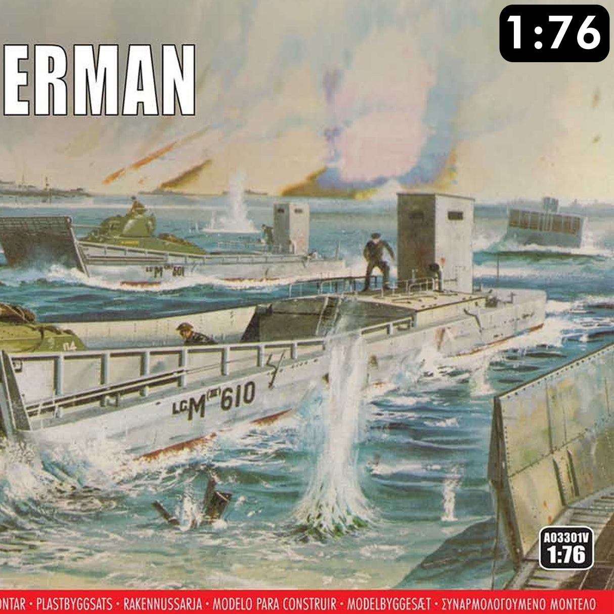 LCM3 Landing Craft Mechanised SHERMAN TANK 1:72 | Airfix | A03301V