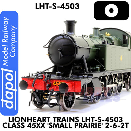 Class 45xx Small Prairie 2-6-2T 4557 - GWR Green with Shirtbutton Crest - DCC Ready | Lionheart Trains | LHT-D-4503