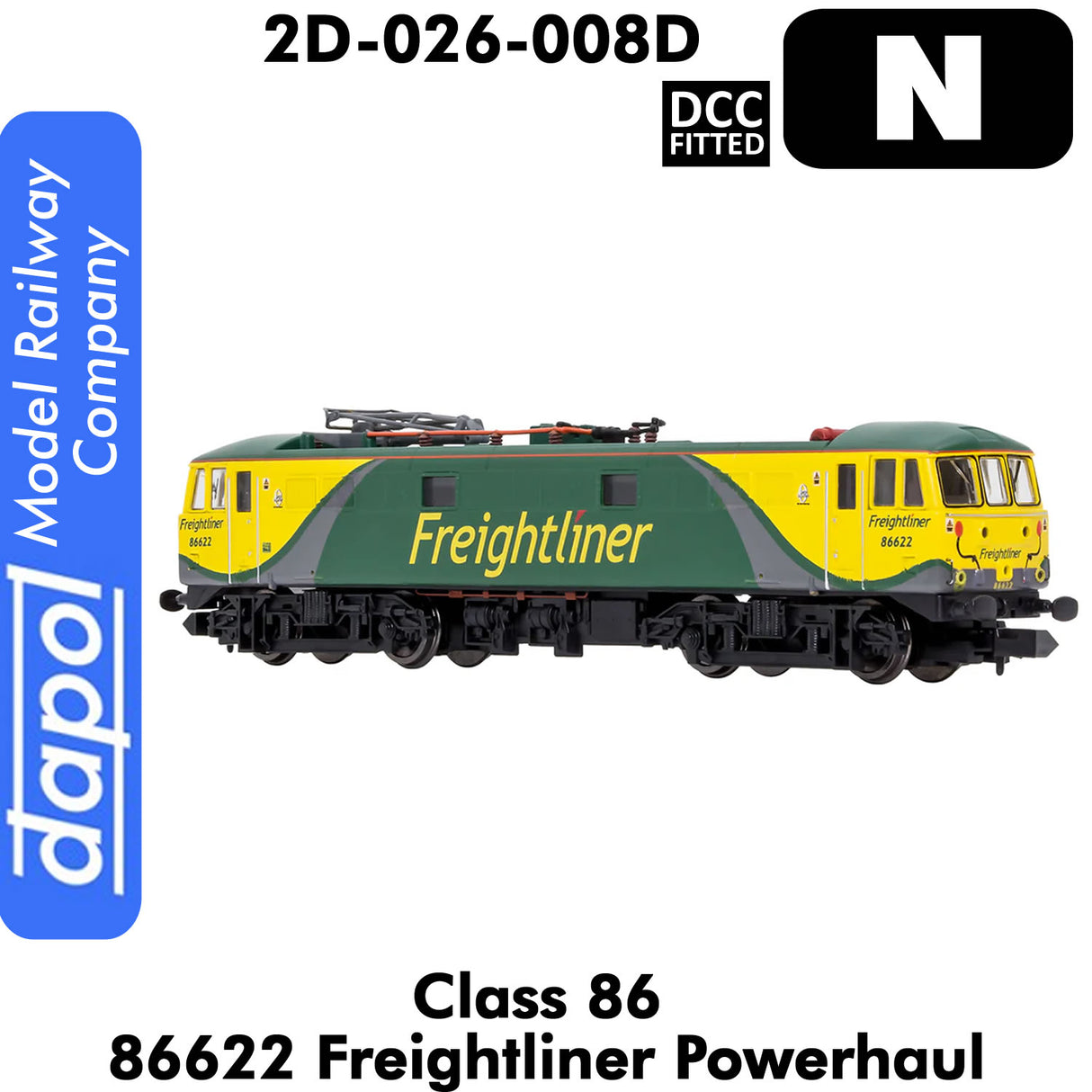 Class 86 - 86622 Freightliner Powerhaul | Dapol |2D-026-008D