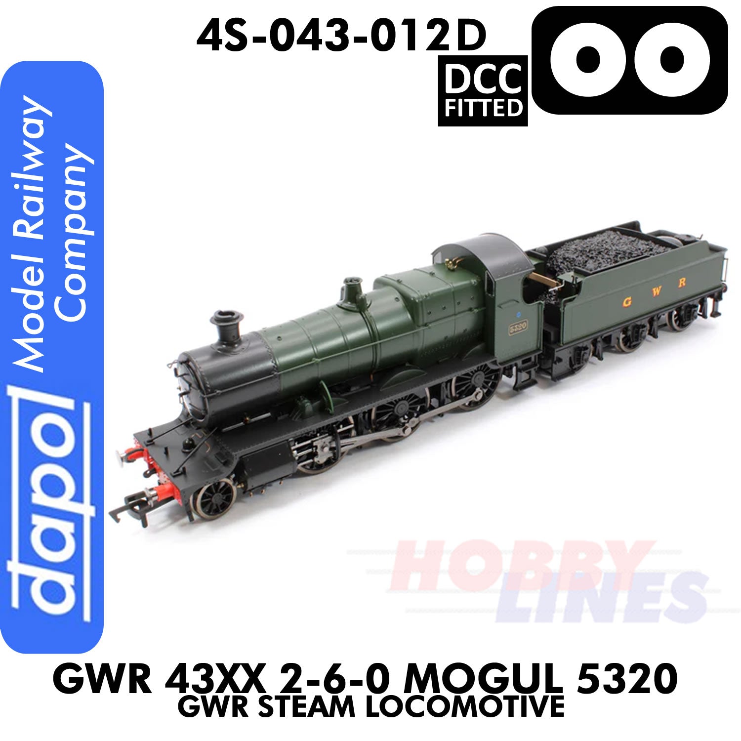 Great Western Railway - 43xx 2-6-0 Mogul 5320 -DCC - 1:76 OO | Dapol | 4S-043-012D