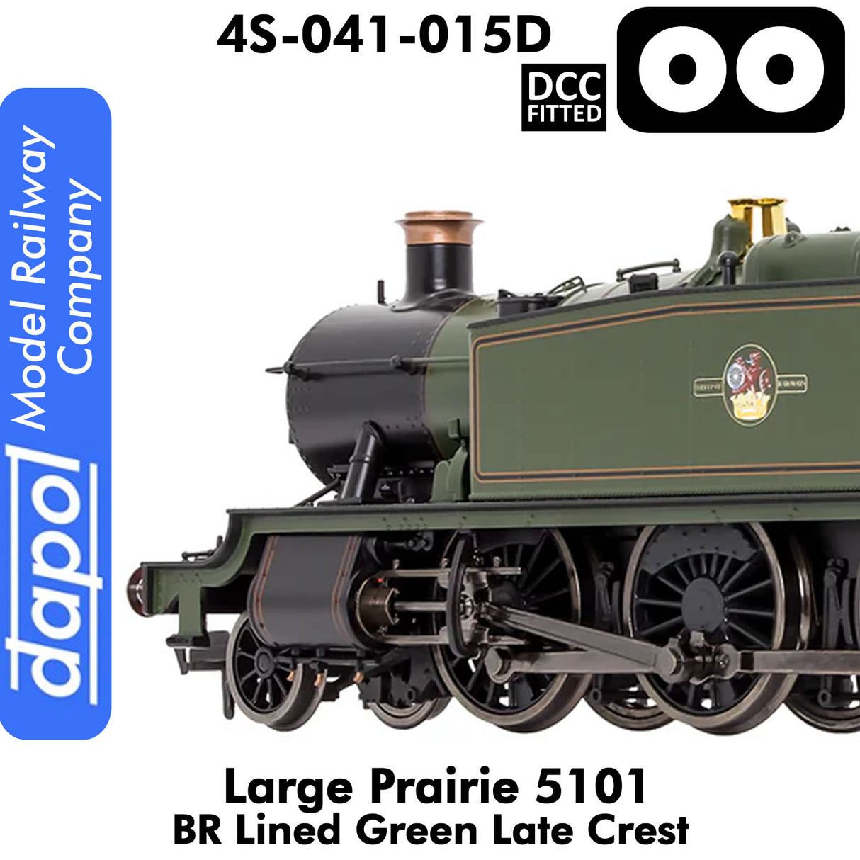 LARGE PRAIRIE 5101 BR Late Crest Steam Locomotive DCC Fitted | Dapol | 4S-041-015D