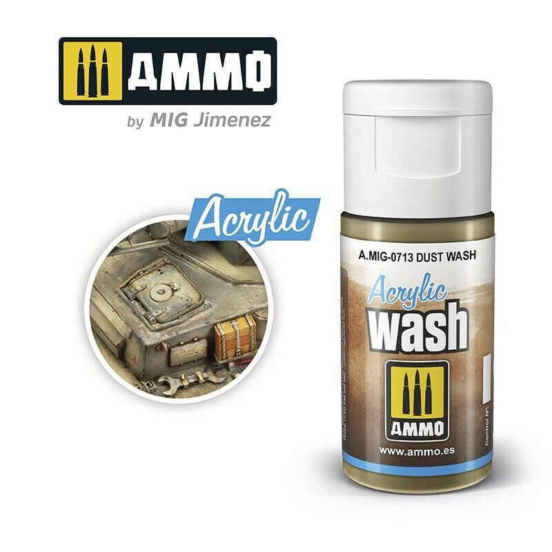 Ammo ACRYLIC WASH RANGE 15ml jar/bottles Full Colour Range By Mig Jimenez