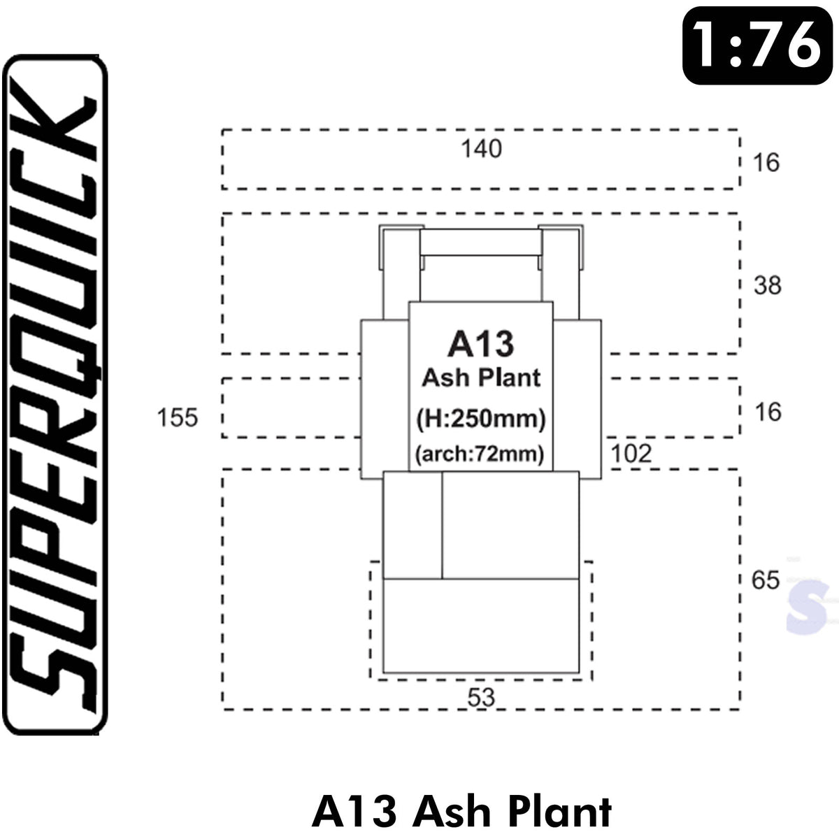 ASH PLANT 1:72 Scale OO HO Gauge Railways Building Series A A13 SuperQuick