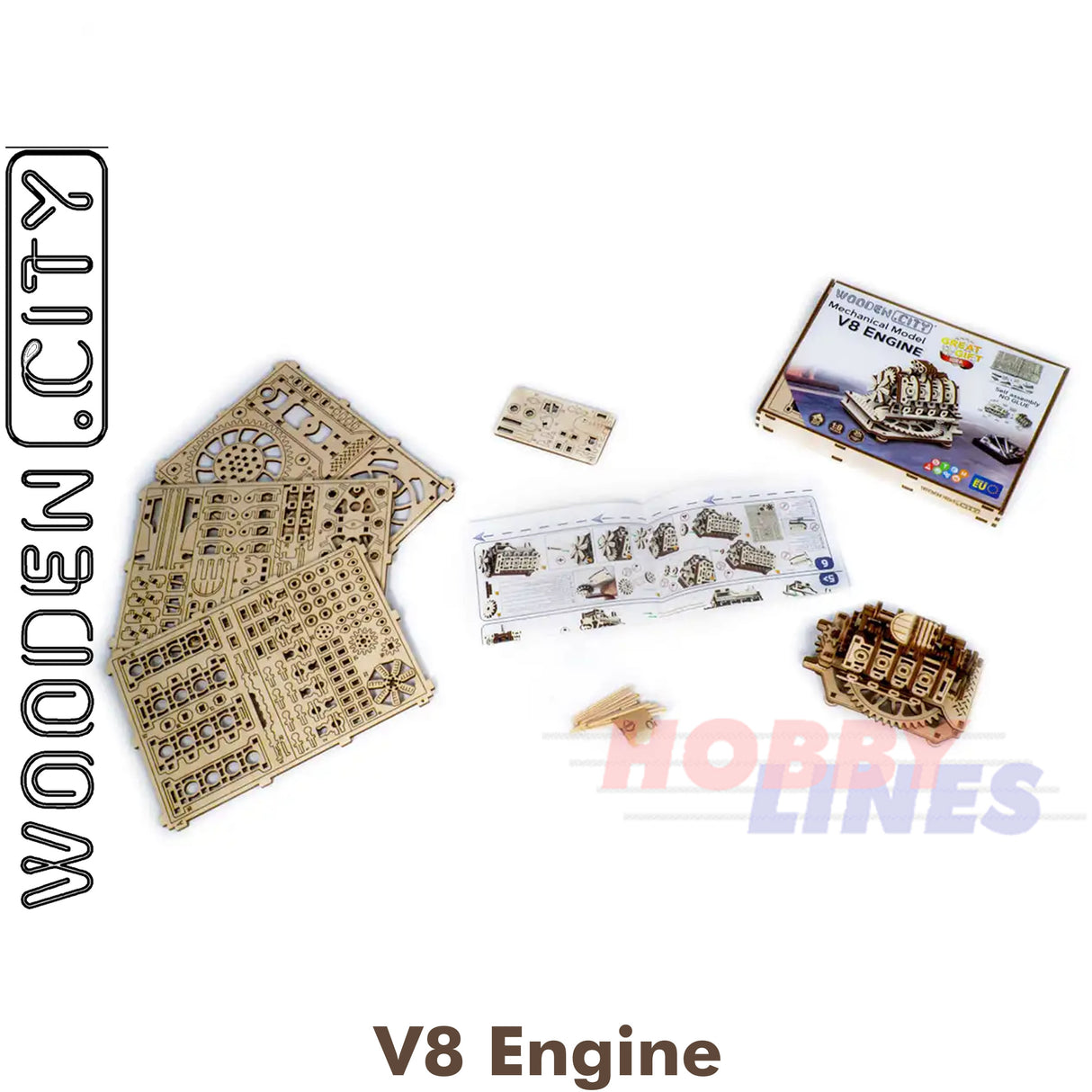 V8 Engine - 3D Puzzle | Wooden City | WR316