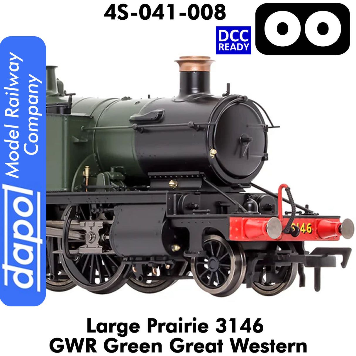 LARGE PRAIRIE 3146 GWR DCC Ready Steam Locomotive | Dapol |  4S-041-008