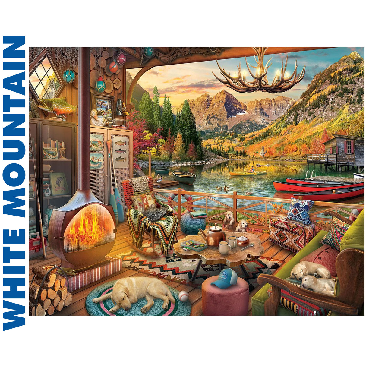 Lake Bungalow - 1000pc Jigsaw Puzzle | White Mountain | 2066pz