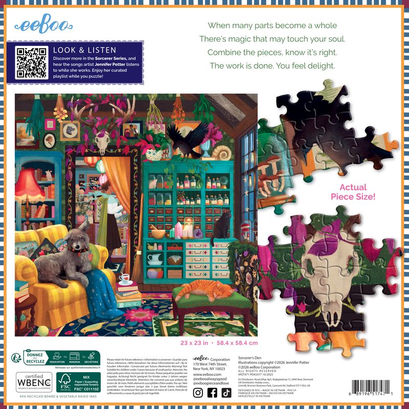 Sorcerer's Den 1000pc Puzzle | eeBoo | PZT471