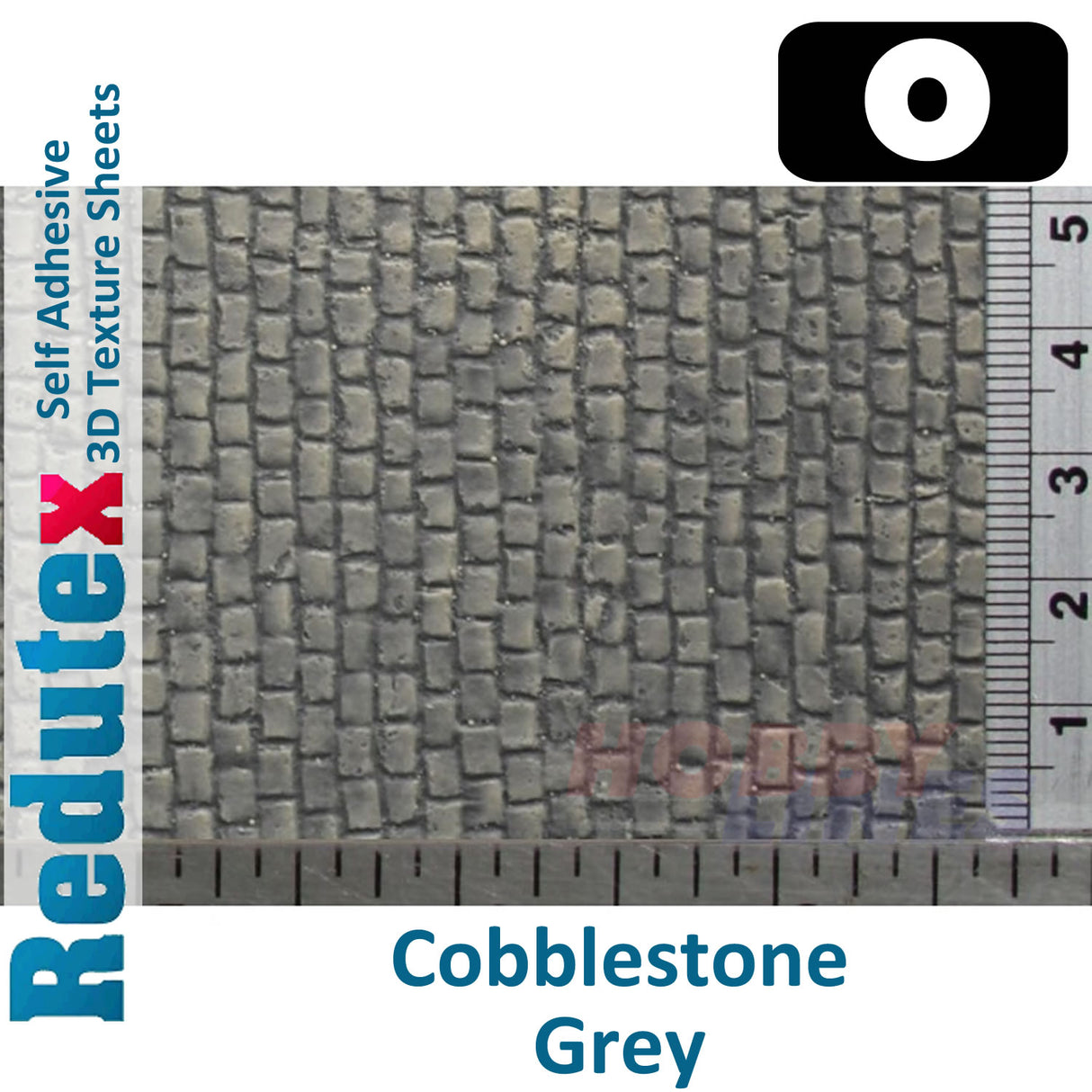 Redutex COBBLESTONE Grey O/1:43 Self Adhesive 3D Texture Sheets 043AD111
