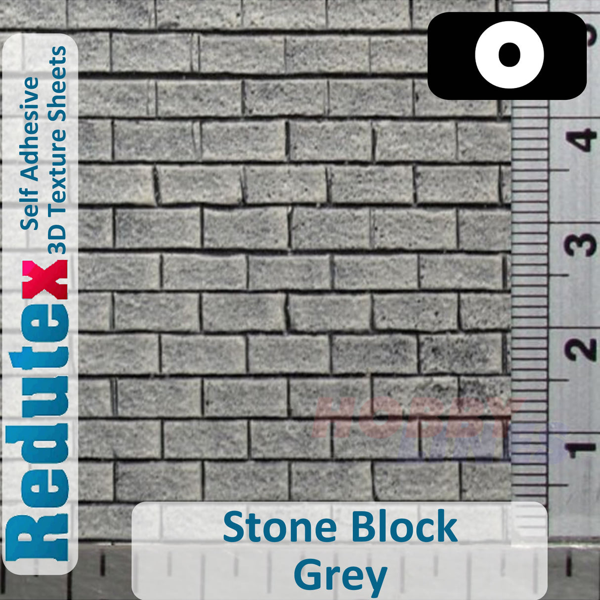 Redutex STONE BLOCK Grey O/1:43 Self Adhesive 3D Texture Sheets 043BL112