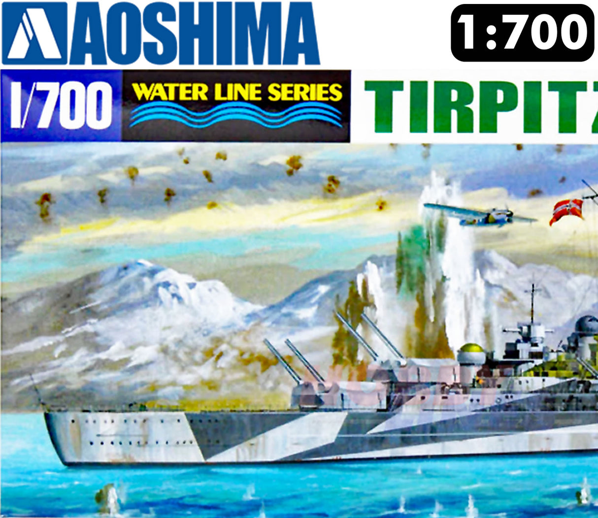 TIRPITZ Waterline Kit German Battleship 1:700 scale model ship kit AOSHIMA 04606