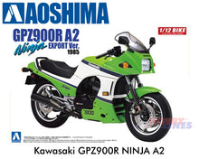 Load image into Gallery viewer, Kawasaki GPZ900R NINJA A2 Export Version 1985 motorcycle 1:12 kit Aoshima 05397
