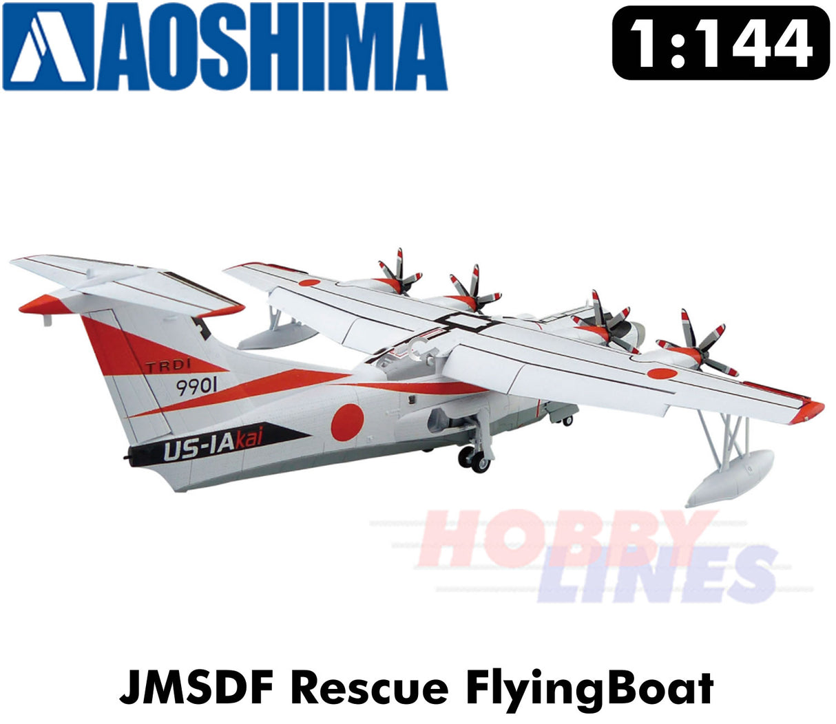 JMSDF Rescue FLYING BOAT US-2 Prototype 1:144 scale model kit Aoshima 05762