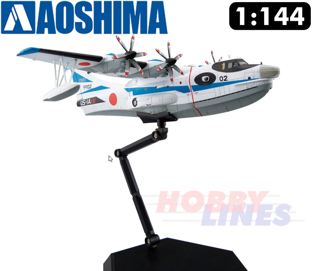 JMSDF Rescue FLYING BOAT US-2 Prototype 1:144 scale model kit Aoshima 05762