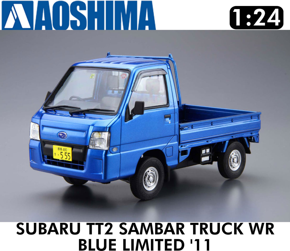 SUBARU TT2 SAMBAR TRUCK WR BLUE LIMITED '11 1:24 scale model kit Aoshima 05828