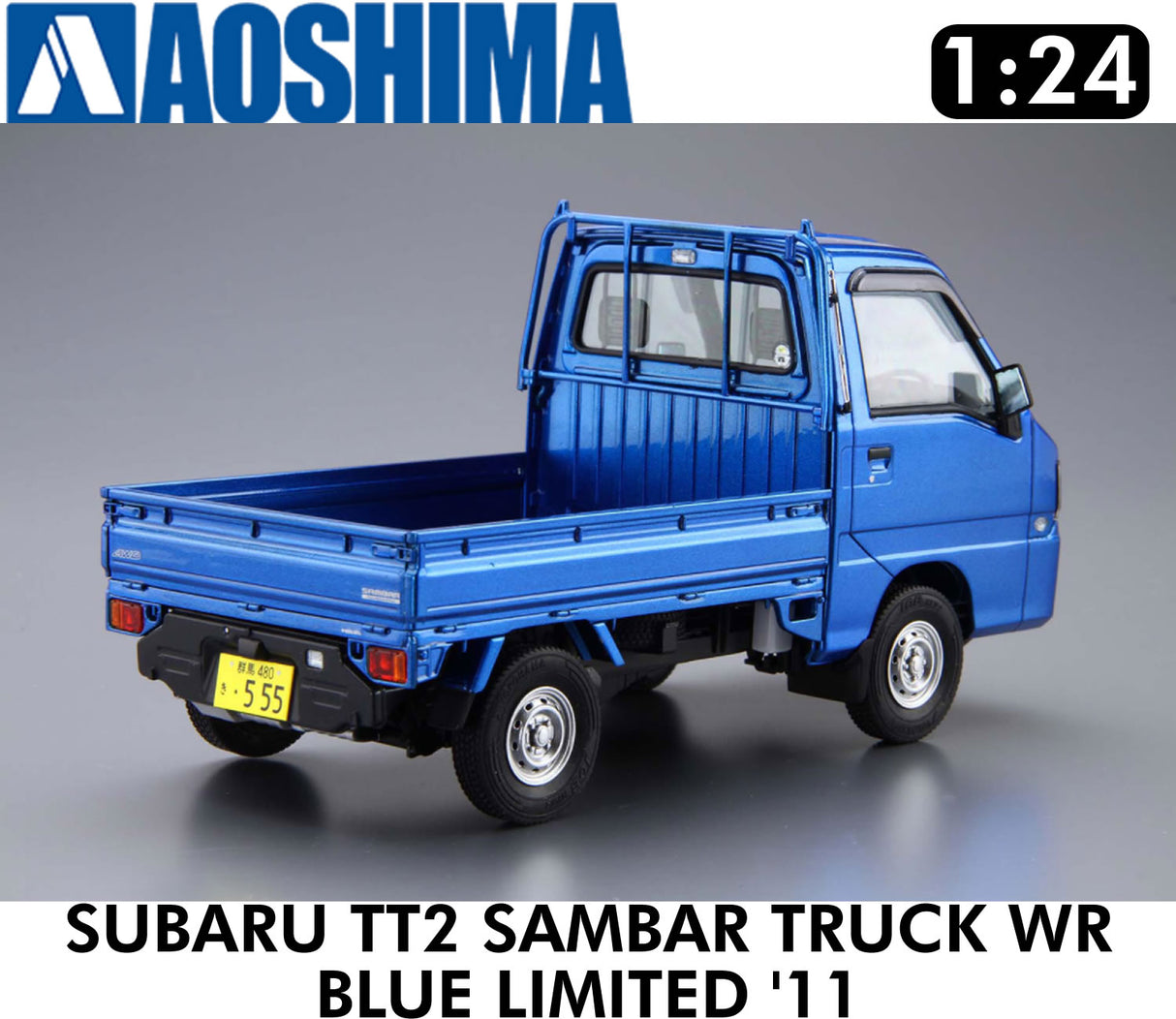 SUBARU TT2 SAMBAR TRUCK WR BLUE LIMITED '11 1:24 scale model kit Aoshima 05828