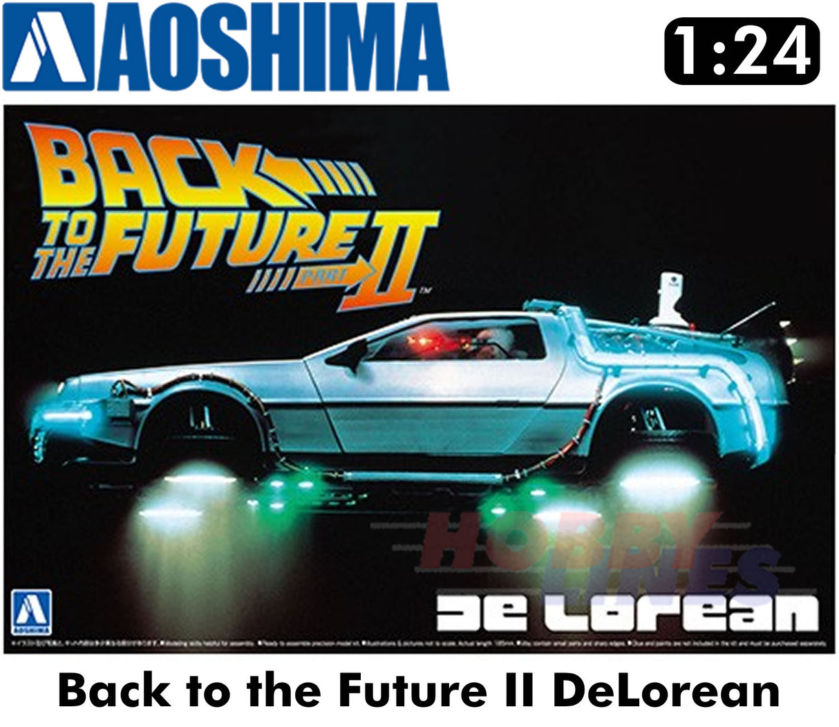 Delorean Back to the Future Part II 1:24 scale model kit AOSHIMA 05917