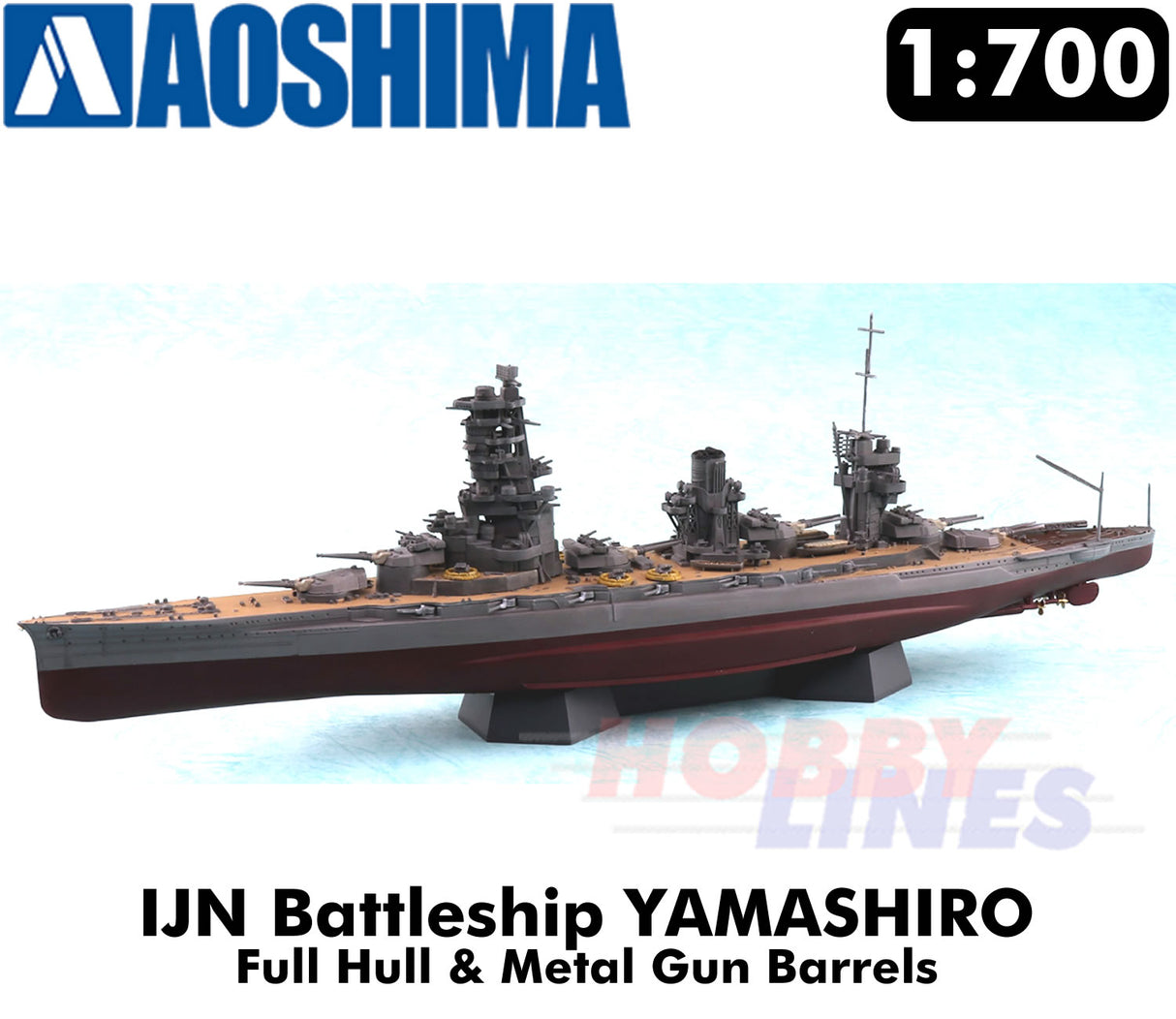 IJN Battleship YAMASHIRO '44 Full Hull METAL GUN BARRELS 1:700 model kit AOSHIMA