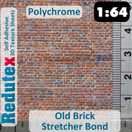 Redutex OLD BRICK STRETCHER BOND Terracotta 1:64 3D Texture Sheets 064LV222