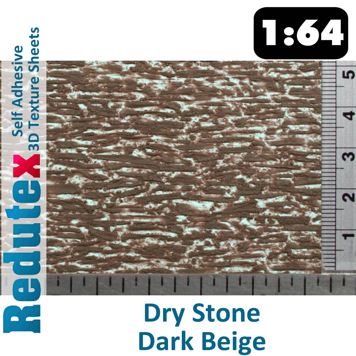 Redutex DRY STONE Ochre STANDARD 1:64 S 3D Self Adhesive Texture Sheet