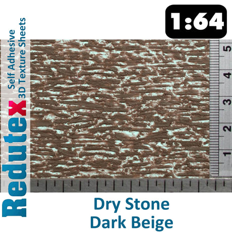 Redutex DRY STONE Ochre STANDARD 1:64 S 3D Self Adhesive Texture Sheet