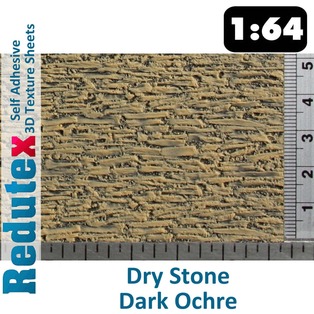 Redutex DRY STONE Dk Ochre STANDARD 1:64 S 3D Self Adhesive Texture Sheet