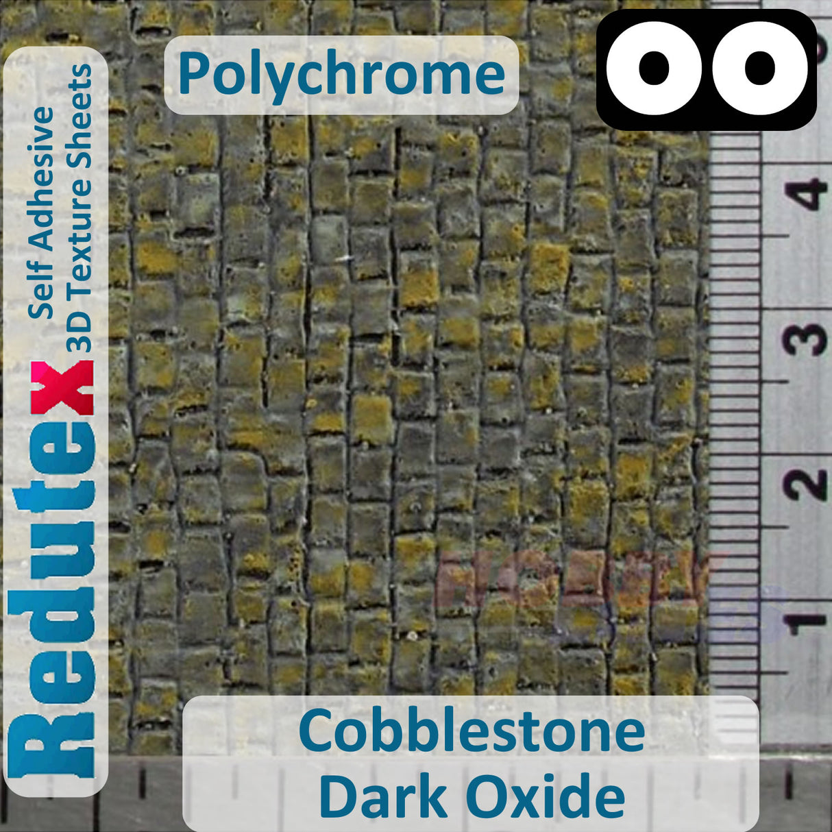 Redutex COBBLESTONE POLYCHROME Dark Oxide OO 3D Texture Sheets 076AD121