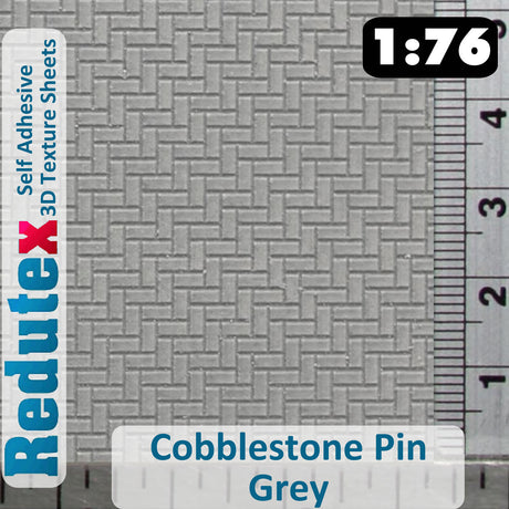 Redutex COBBLESTONE PIN OO 3D Flexible Texture Sheet Self Adhesive 076AE111