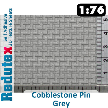Redutex COBBLESTONE PIN OO 3D Flexible Texture Sheet Self Adhesive 076AE111