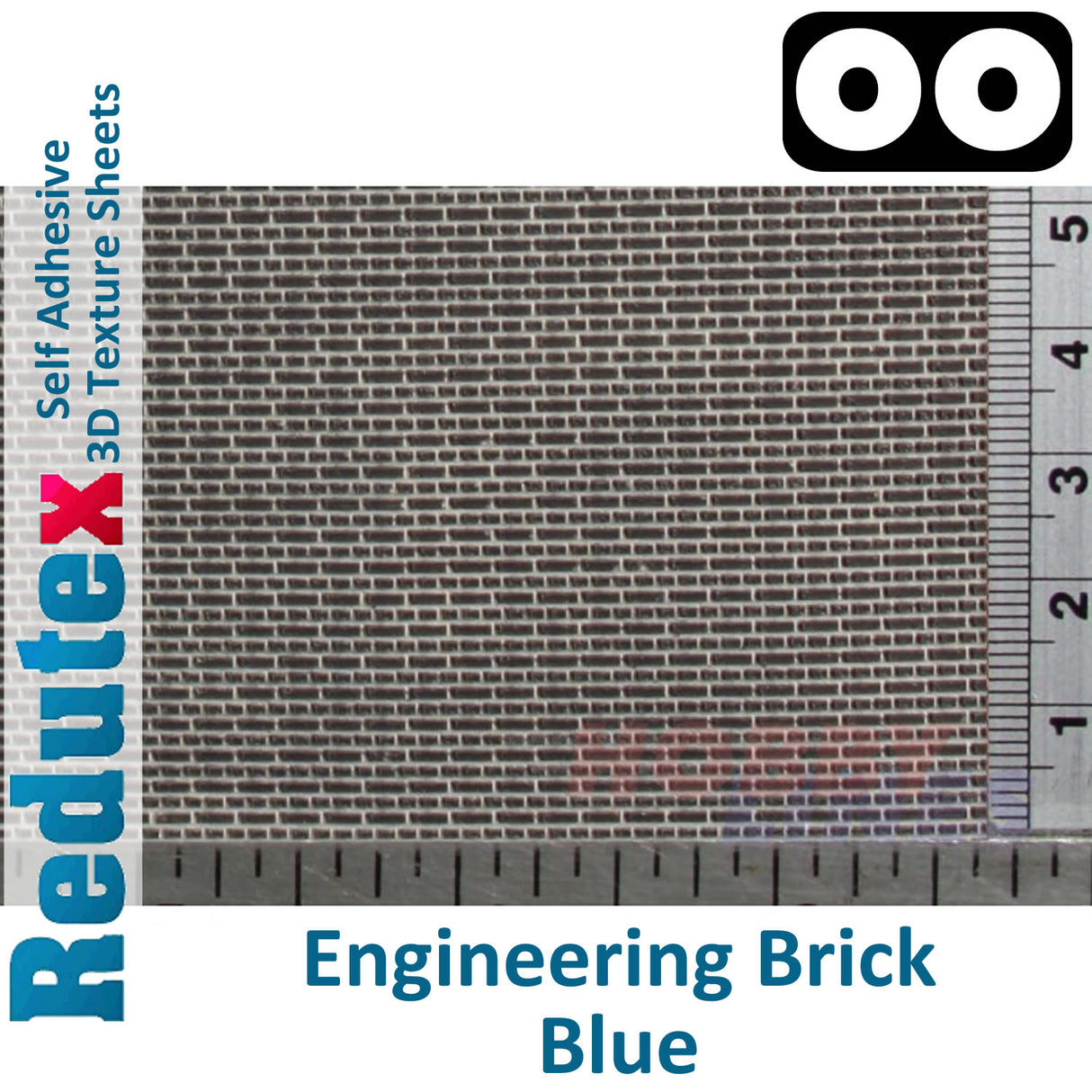 Redutex ENGINEERING BRICK Blue OO Self Adhesive 3D Texture Sheets 076LD814