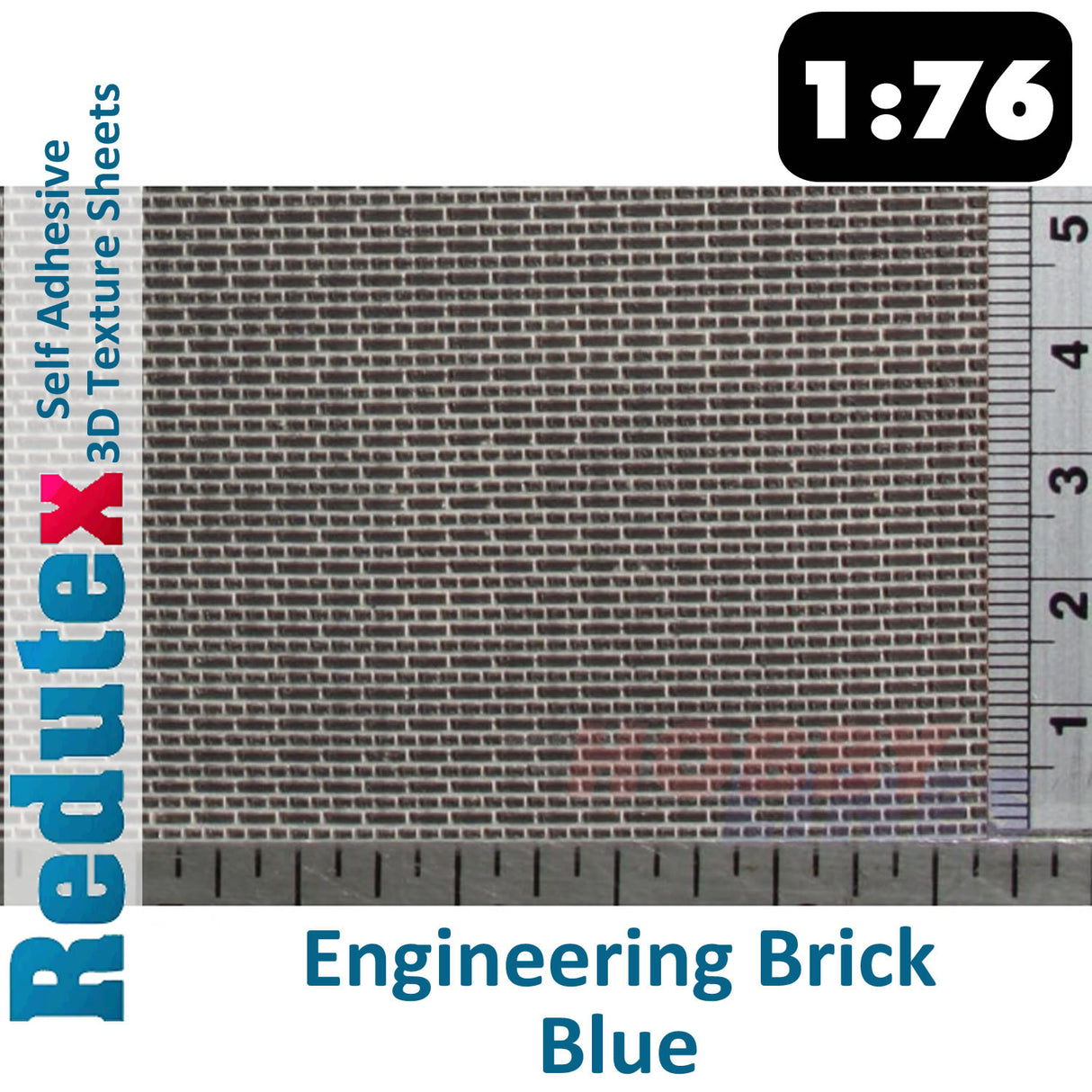 Redutex ENGINEERING BRICK Blue OO Self Adhesive 3D Texture Sheets 076LD814