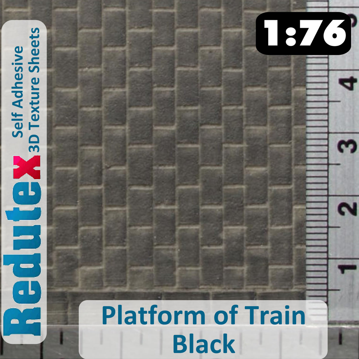Redutex PLATFORM OF TRAIN OO 3D Flexible Texture Sheet Self Adhesive 076PA112