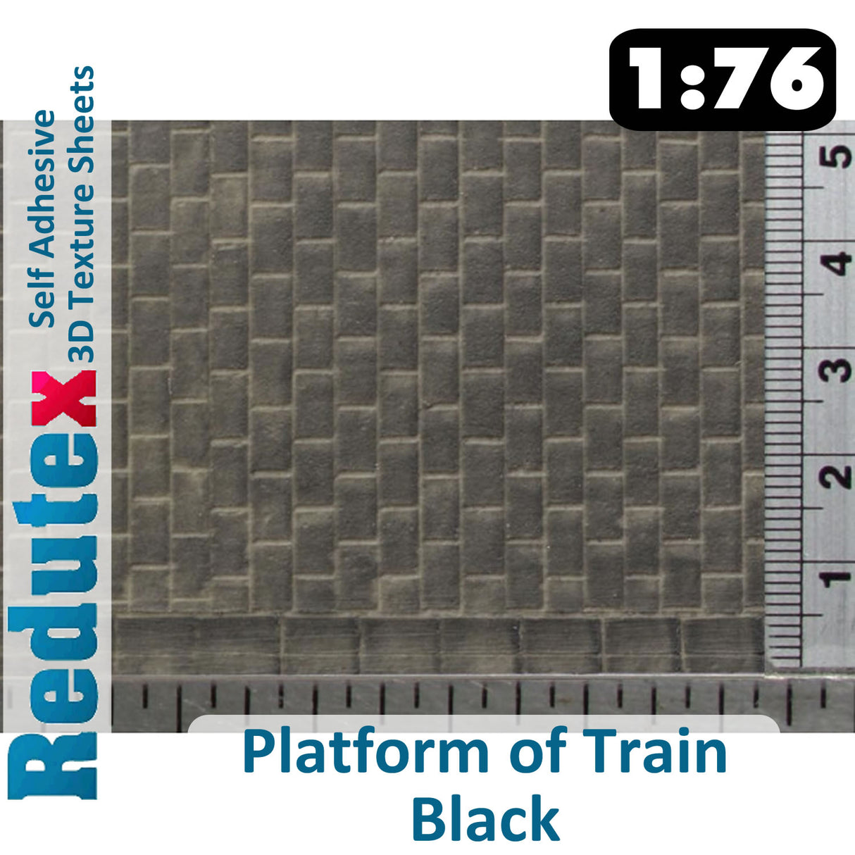 Redutex PLATFORM OF TRAIN OO 3D Flexible Texture Sheet Self Adhesive 076PA112