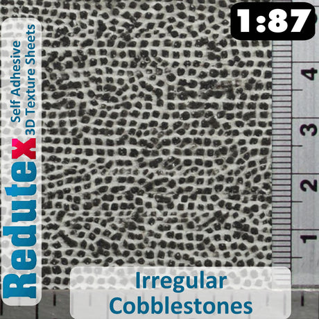 Redutex IRREGULAR COBBLESTONE HO 3DFlexible Texture Sheet Self Adhesive 087AS112