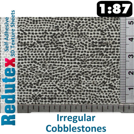 Redutex IRREGULAR COBBLESTONE HO 3DFlexible Texture Sheet Self Adhesive 087AS112