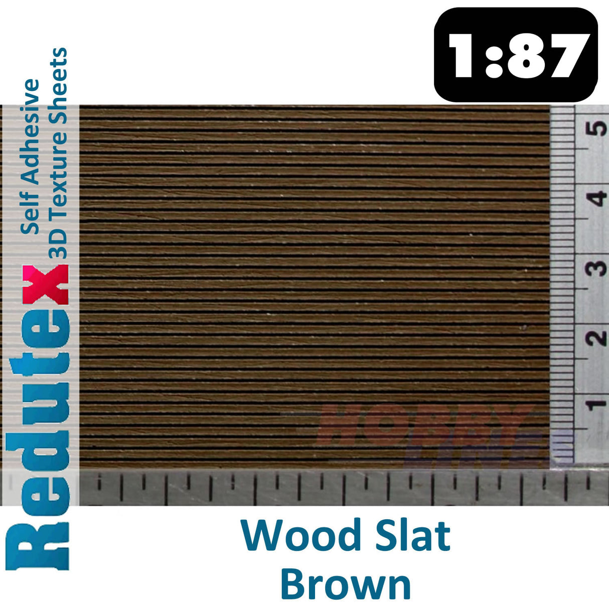 Redutex WOOD SLAT Brown HO/OO Self Adhesive 3D Texture Sheets 087LM112