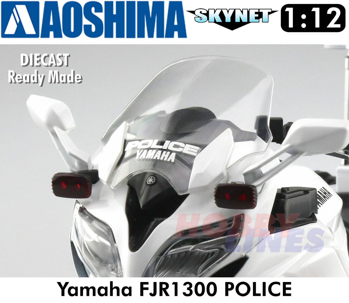 YAMAHA FJR1300P Police Motorcycle finished 1:12 Bike AOSHIMA SKYNET 10678