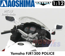 Load image into Gallery viewer, YAMAHA FJR1300P Police Motorcycle finished 1:12 Bike AOSHIMA SKYNET 10678
