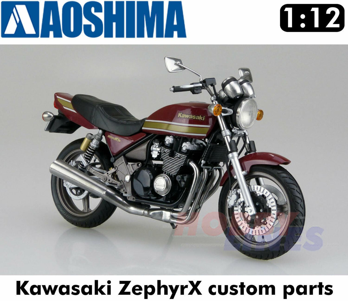 KAWASAKI ZEPHYR X Custom parts Motorcycle 1:12 scale model kit AOSHIMA 05168