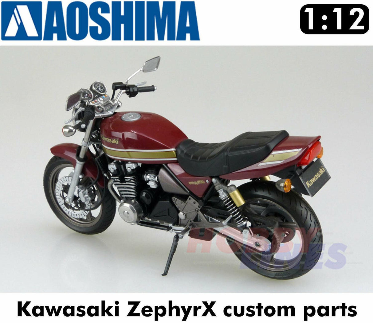 KAWASAKI ZEPHYR X Custom parts Motorcycle 1:12 scale model kit AOSHIMA 05168