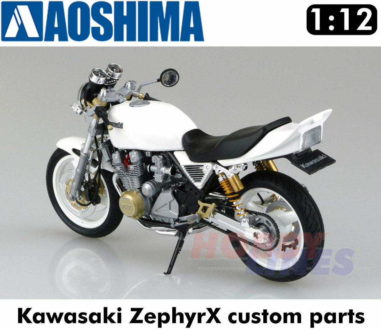 KAWASAKI ZEPHYR X Custom parts Motorcycle 1:12 scale model kit AOSHIMA 05168