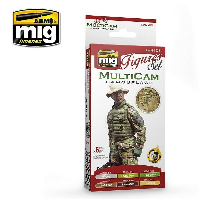 AMMO By Mig Jimenez MULTICAM CAMOUFLAGE SET Mig7028 Paints