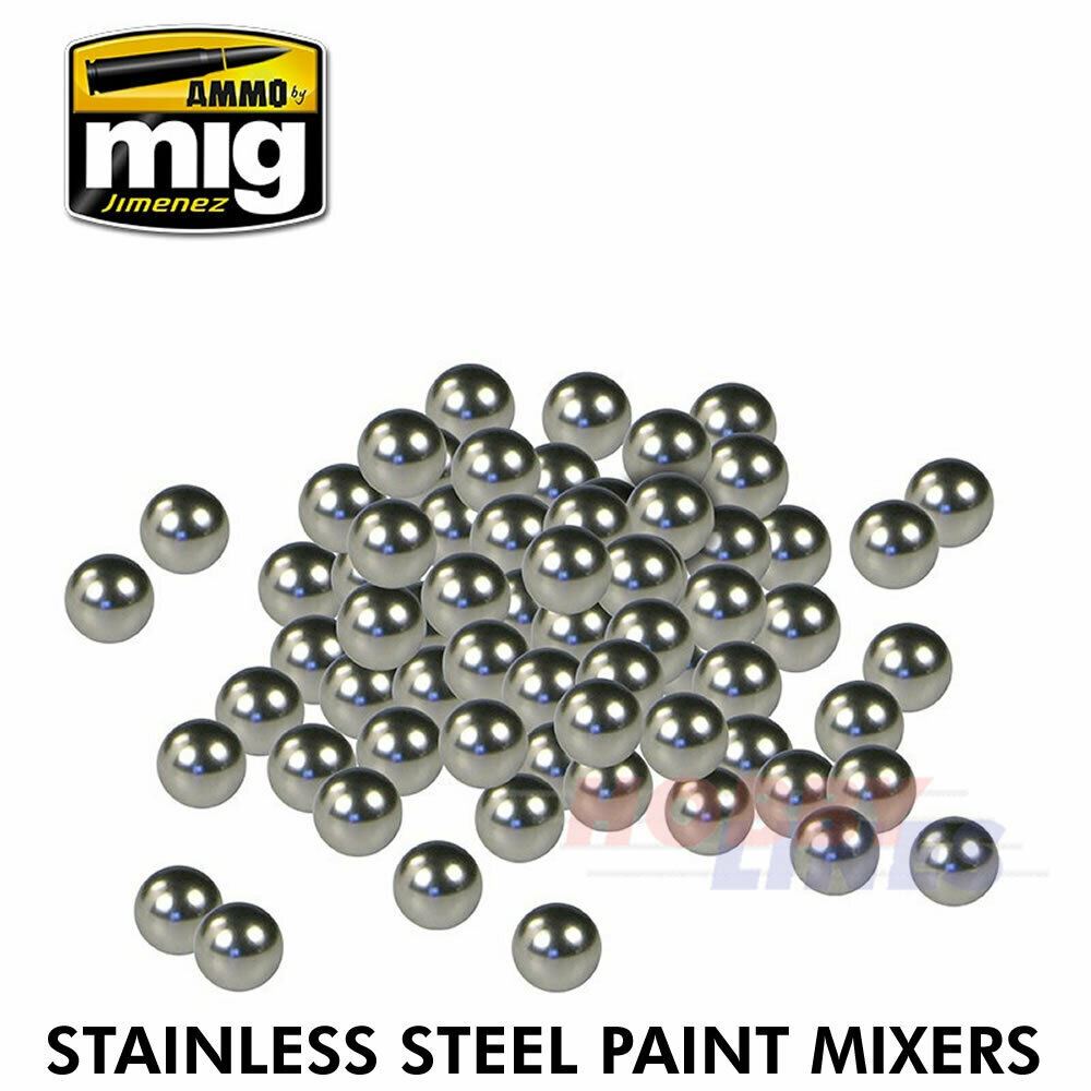 STAINLESS STEEL PAINT MIXERS 70-80 5MM Ã agitators AMMO Mig Jimenez Mig8003